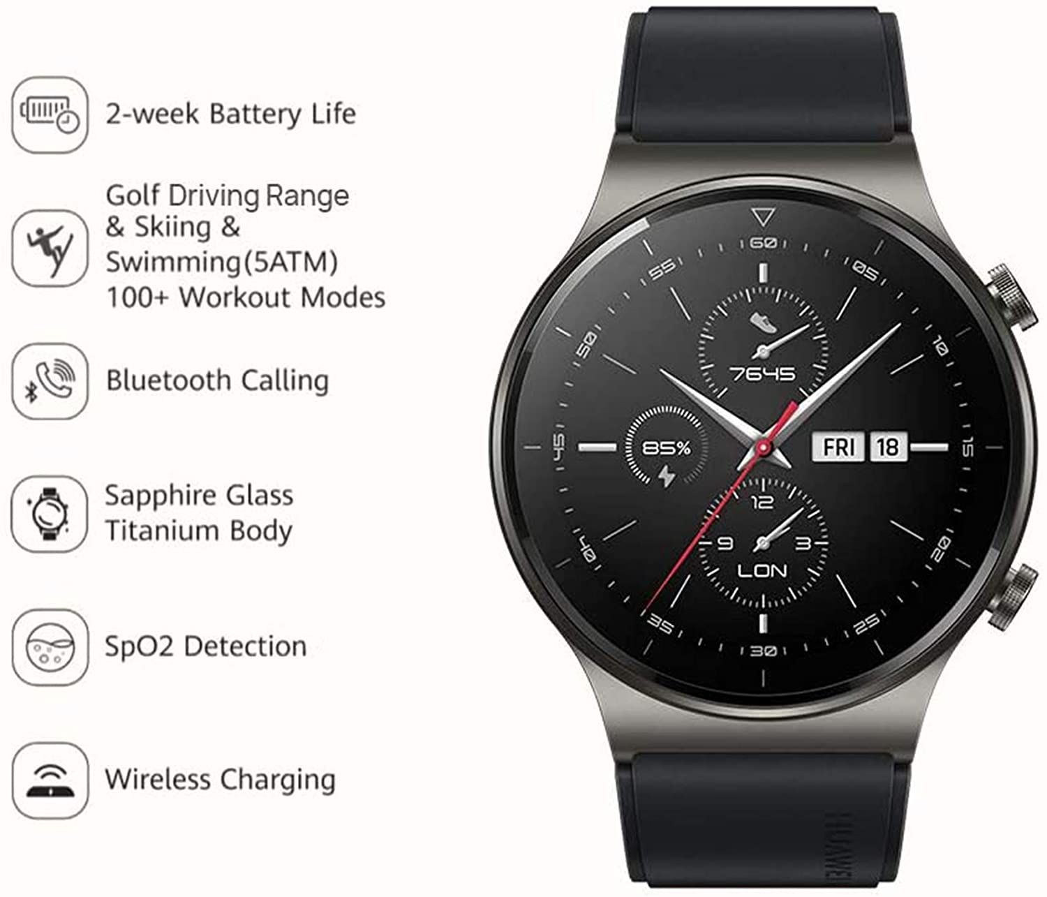 Huawei GT2 Pro Smartwatch - Black
