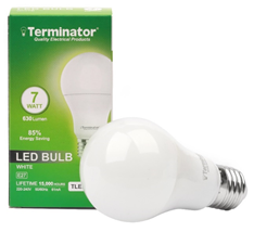 Terminator 7W LED Bulb E27- White - TLEDB-7W