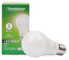 Terminator 9W LED Bulb E27- White - TLEDB-9W