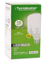 Terminator 15W LED Bulb E27- White - TLEBD-1527