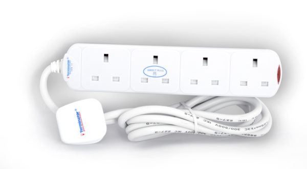 Terminator 4 Way Power Extension Socket 3M Cable 13A - TPB 14-3M