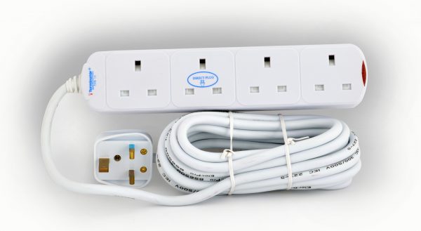 Terminator 4 Way UK Power Extension Socket 5M Cable 13A - TPB 14-5M