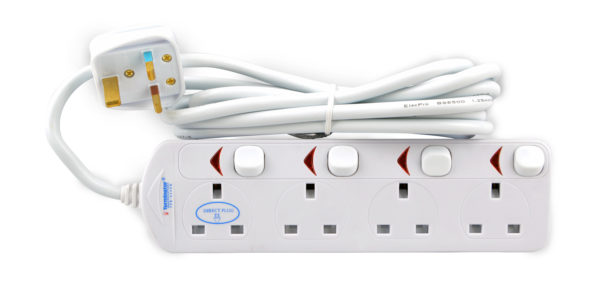 Terminator 4 Way Power Extension Socket 3M - TPB-834UK