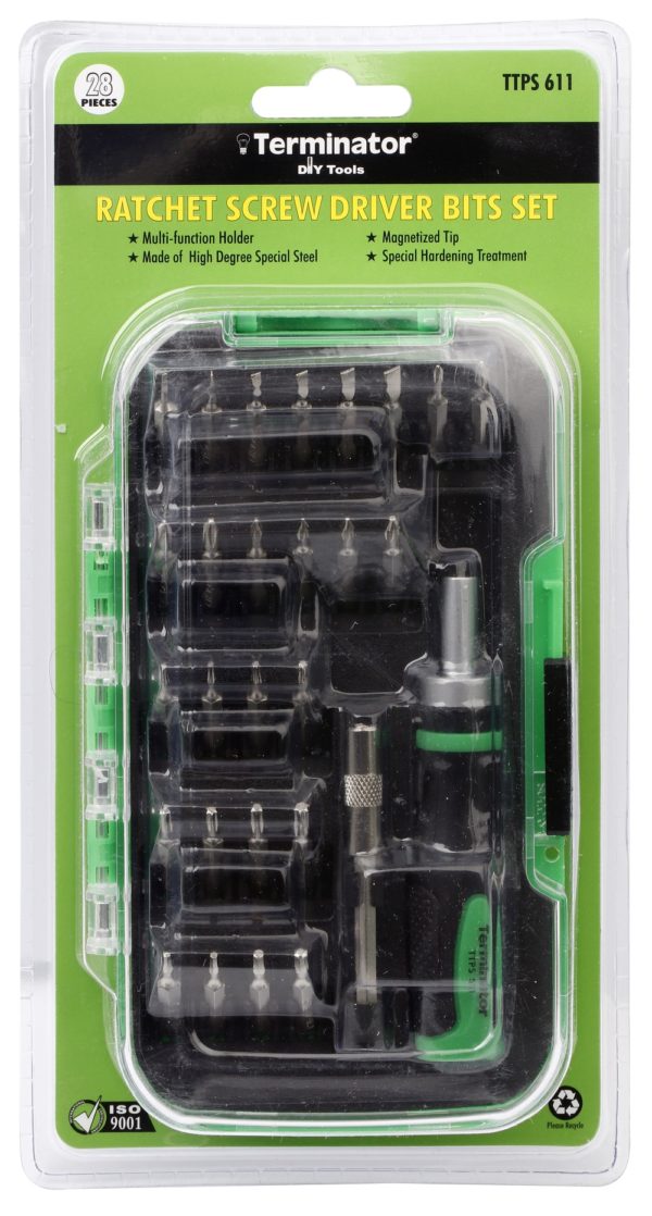 Terminator Screw Driver Set 28 Pcs, 1 Pc Pricision Screwdrive,1 Pc Multi Function Holder & 26 Pcs Precision Bit