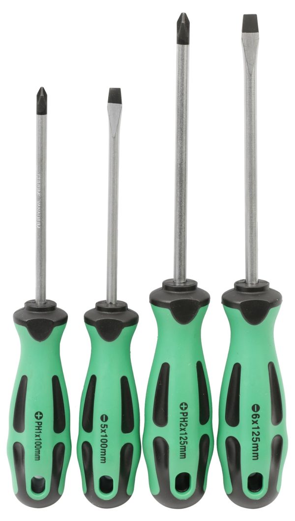 Terminator Screw Driver Set 4 Pcs, 2 Pc (-) & 2 Pc (+)