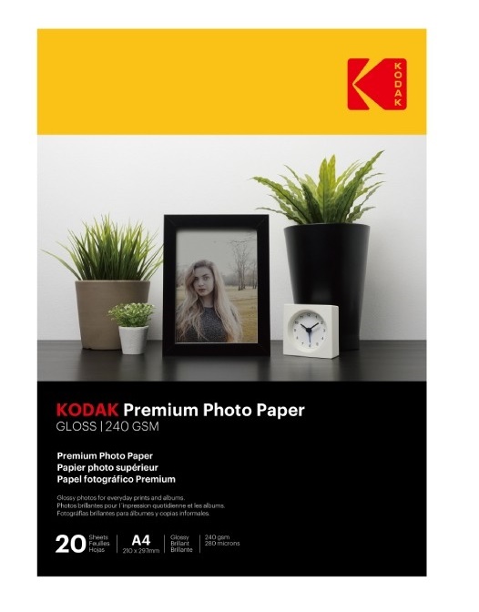 Kodak A4 Premium Photo Paper - Super Gloss 240GSM 20 Sheets