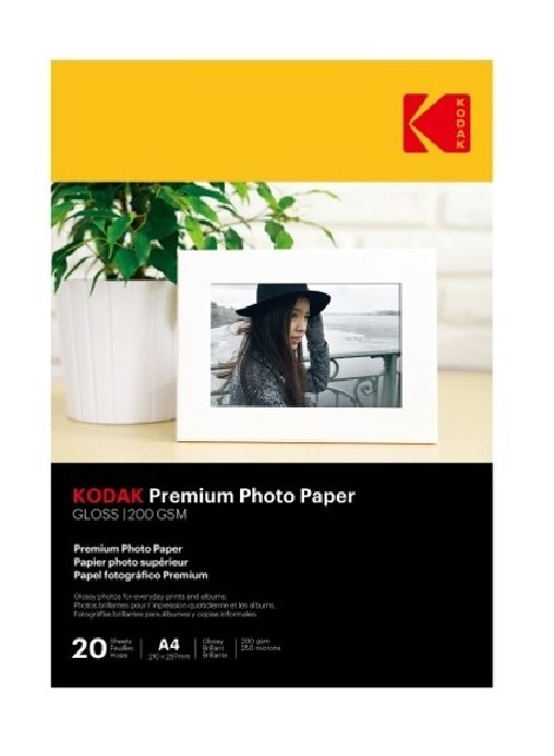 Kodak A4 Photo Paper - High Gloss 200GSM, 20 Sheets