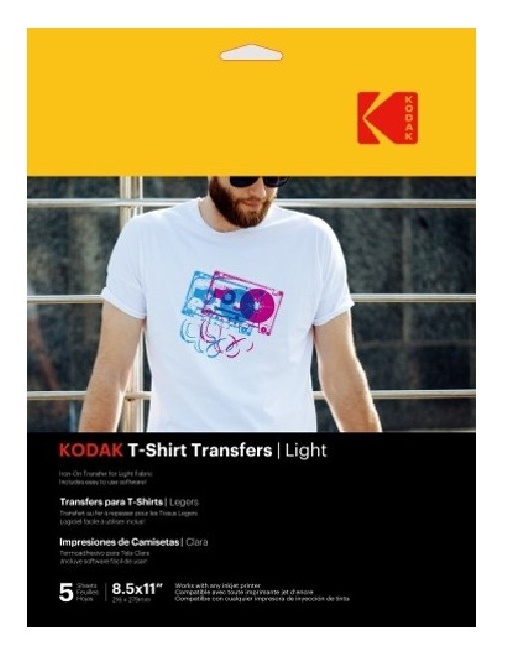 Kodak A4 Light T-shirt Transfers, Pack of 5