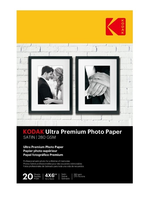 Kodak Ultra Premium Photo Paper - RC Satin 280GSM, 4R -  Pack of 20