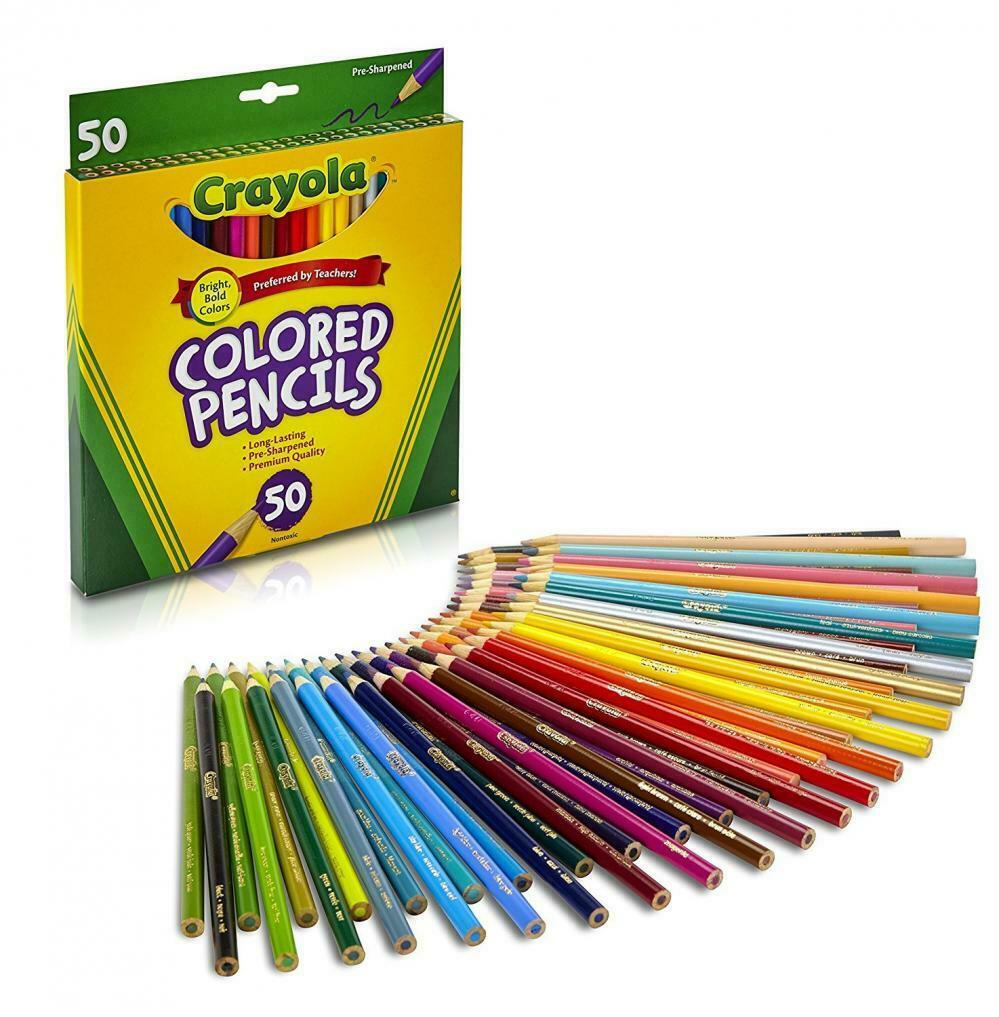 Crayola Colored Pencils, Assorted Colors, 50 Count Pencils