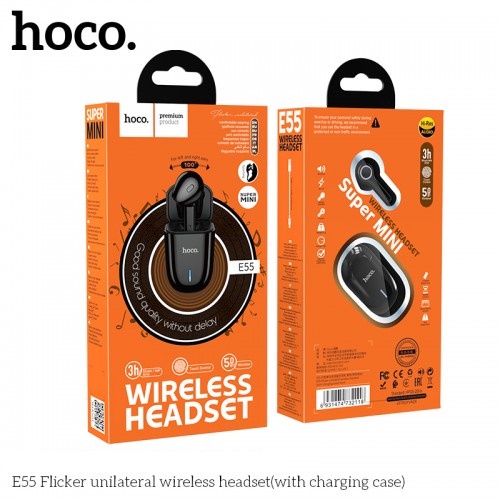 Hoco E55 Flicker Unilateral Wireless Headset With Charging Case