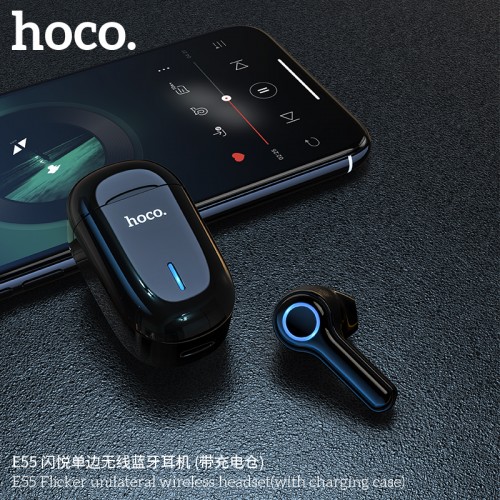 Hoco E55 Flicker Unilateral Wireless Headset With Charging Case