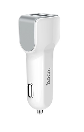 Hoco Z23 Grand Style Dual- Port Car Charger -  White