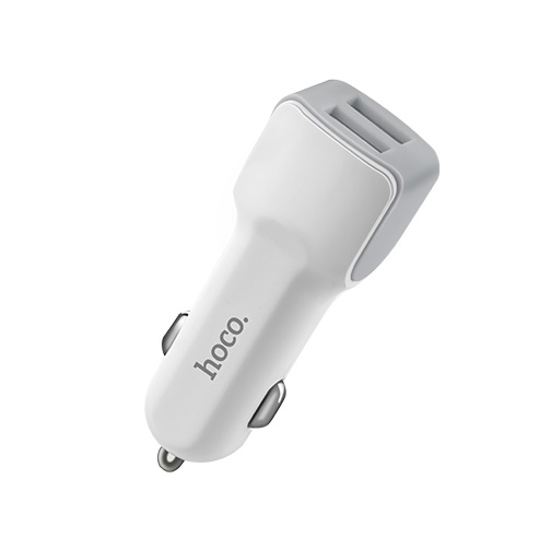Hoco Z23 Grand Style Dual- Port Car Charger -  White