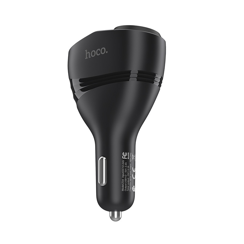Hoco Z34 Thunder Power Car Charger Dual USB Output 3.1 Amp &ndash; Black