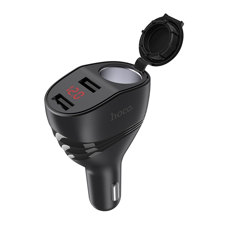 Hoco Z34 Thunder Power Car Charger Dual USB Output 3.1 Amp &ndash; Black