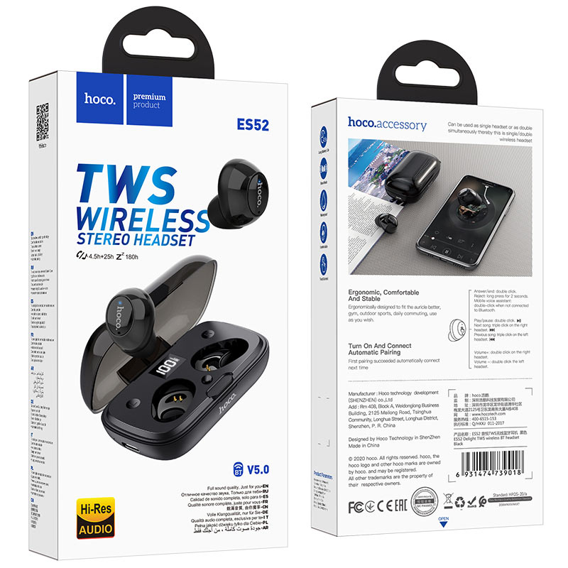 Hoco Wireless Headset ES52 Delight TWS With Charging Case