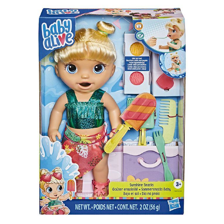 Baby Alive Hasbro Sunshine Snacks Blonde Hair F1680
