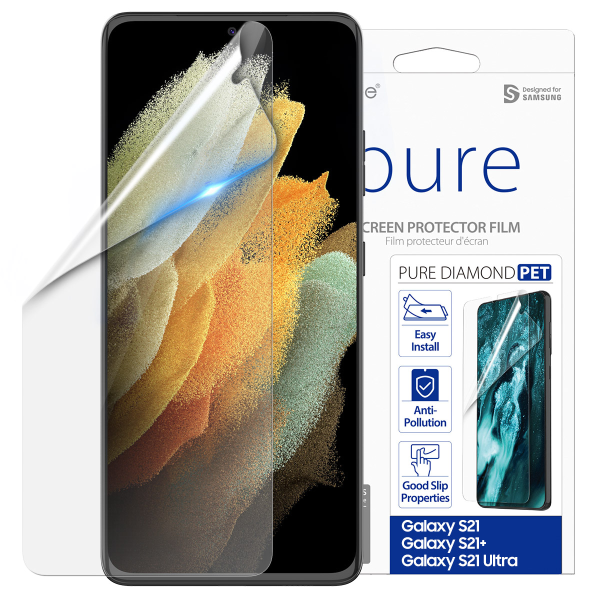Araree Pure Diamond Screen Protector for Samsung Galaxy S21 - Clear