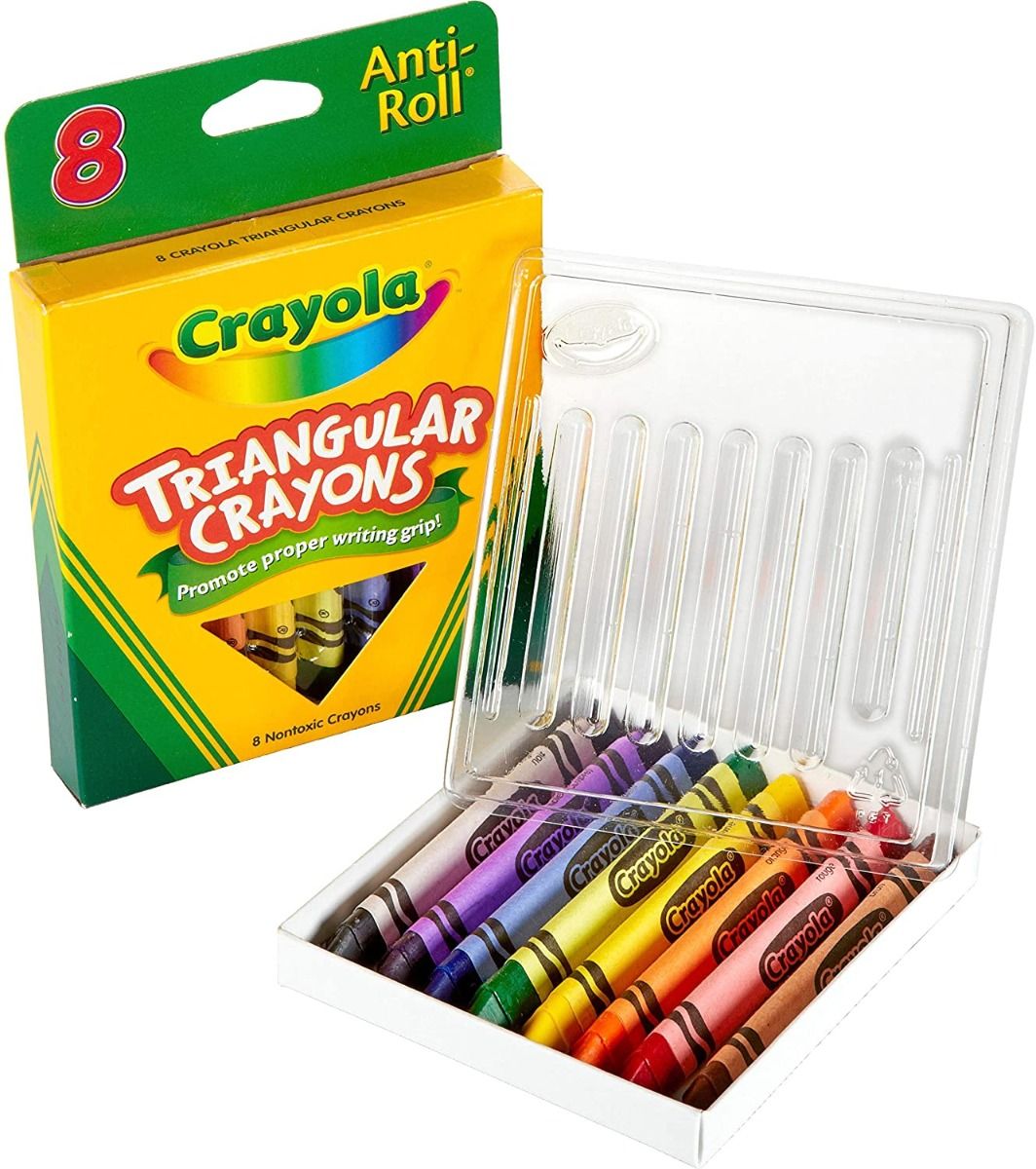 Crayola 8 Ct Anti-roll Triangular Crayons