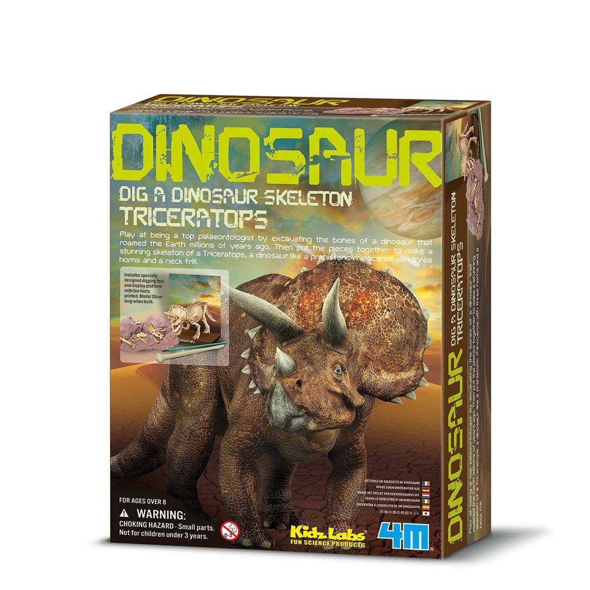 4M Kidz Labs Dig a Dinasour Triceratops Skeleton Kit