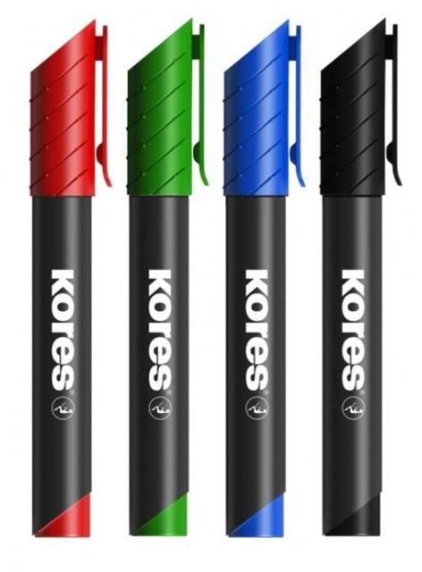Kores Permenant Markers (Set/4)