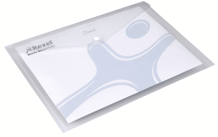 Rexel A4 Clear Button Wallet Folder (Pkt/5)