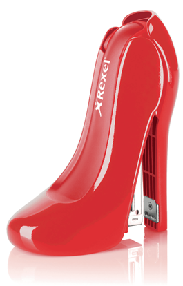Rexel High Heel 12 Sheet Plastic Stapler - Red