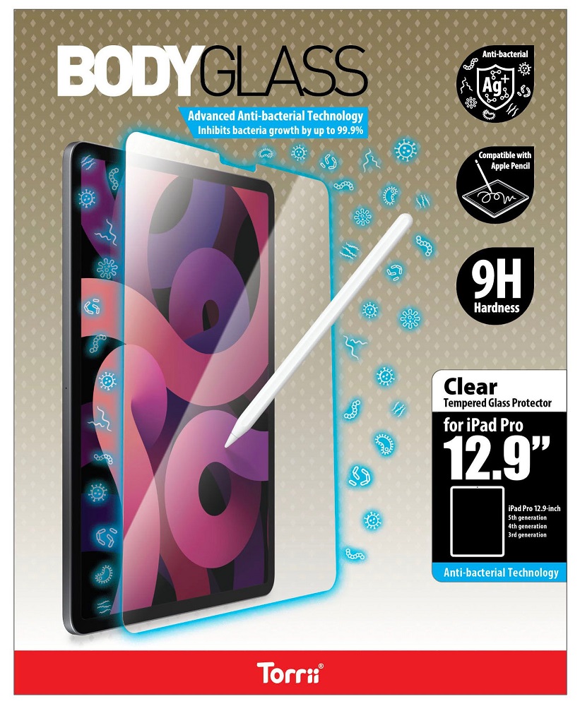 Torrii Bodyglass Anti-Bacterial Screen Protector For iPad Pro 11 (2021/2020/2018) - Clear