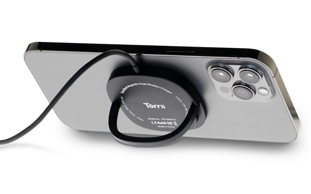 Torrii Bolt Magnetic Snap 15W Wireless Charger - Black