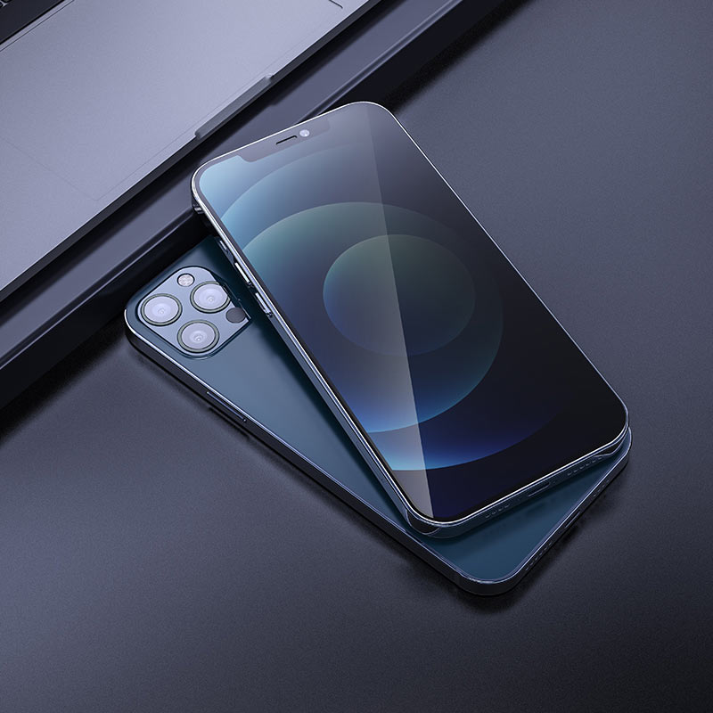 Hoco Shatterproof Edges Full Screen Anti- Spy Tempered Glass for iPhone12/12 Pro(A21) - Black