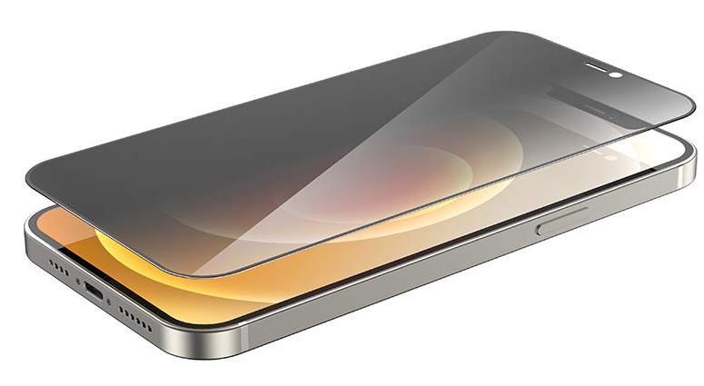 Hoco Shatterproof Edges Full Screen Anti- Spy Tempered Glass for iPhone12/12 Pro(A21) - Black
