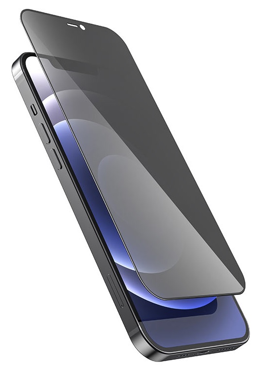 Hoco Shatterproof Edges Full Screen Anti- Spy Tempered Glass for iPhone12/12 Pro(A21) - Black