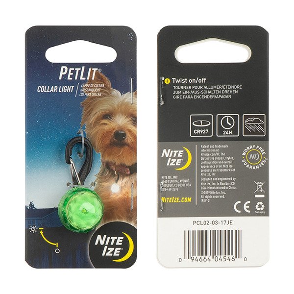 NiteIze Petlit Led Collar Light Jewel Lime Jewel