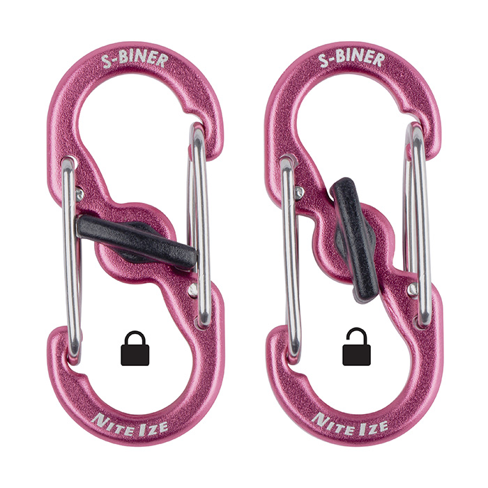 NiteIze S-Biner TagLock Aluminum 2 Pack