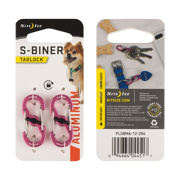 NiteIze S-Biner TagLock Aluminum 2 Pack