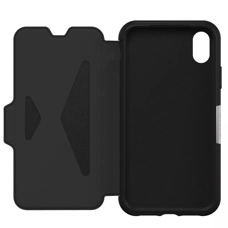 OtterBox Strada Folio Series For Apple iPhone XR, Shadow Black Case