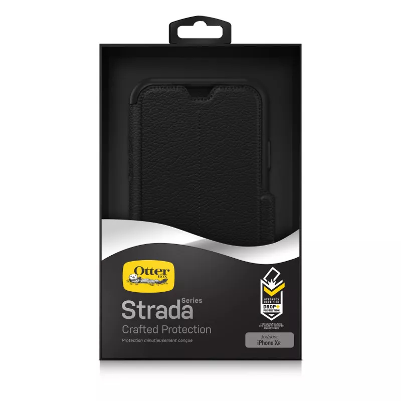 OtterBox Strada Folio Series For Apple iPhone XR, Shadow Black Case