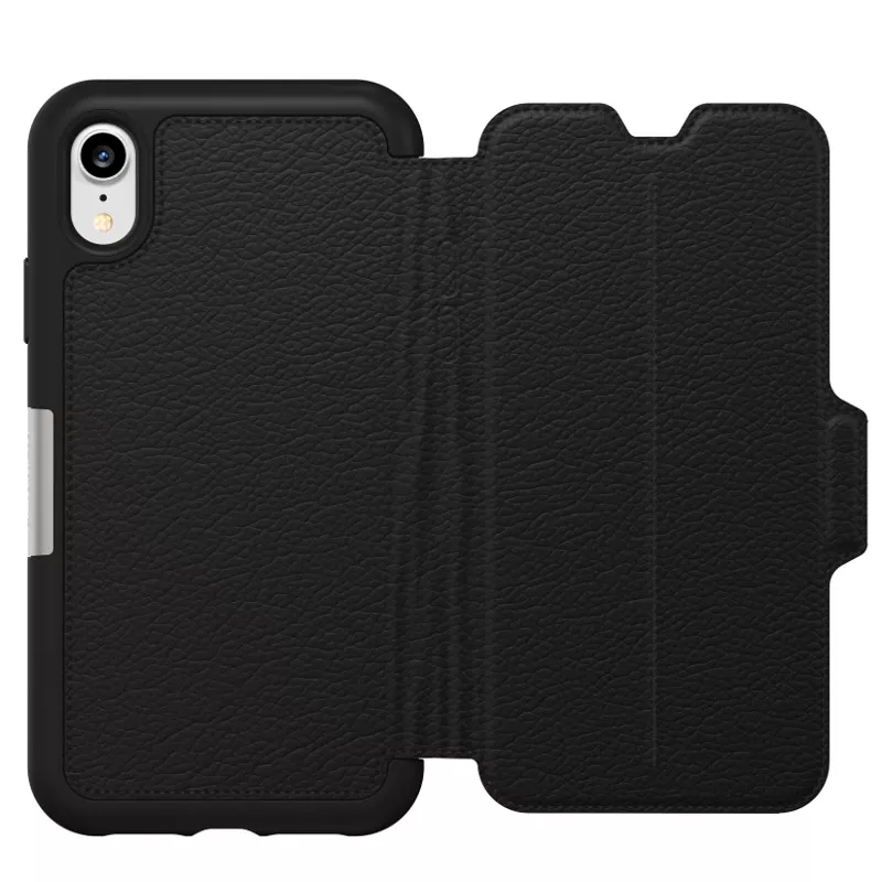 OtterBox Strada Folio Series For Apple iPhone XR, Shadow Black Case