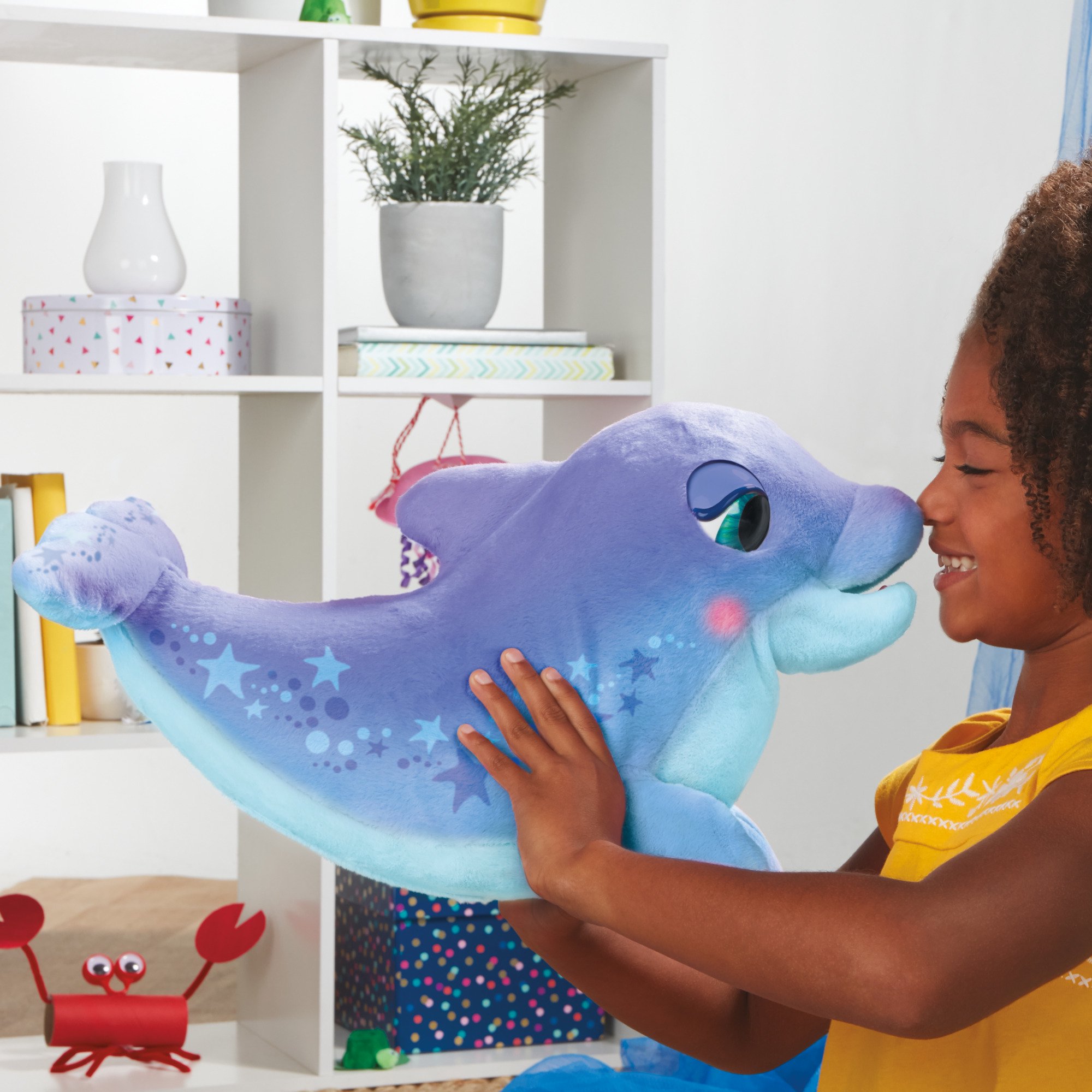 Hasbro FurReal Dazzlin' Dimples My Playful Dolphin, 80+ Sounds, Interactive Toy Electronic Pet