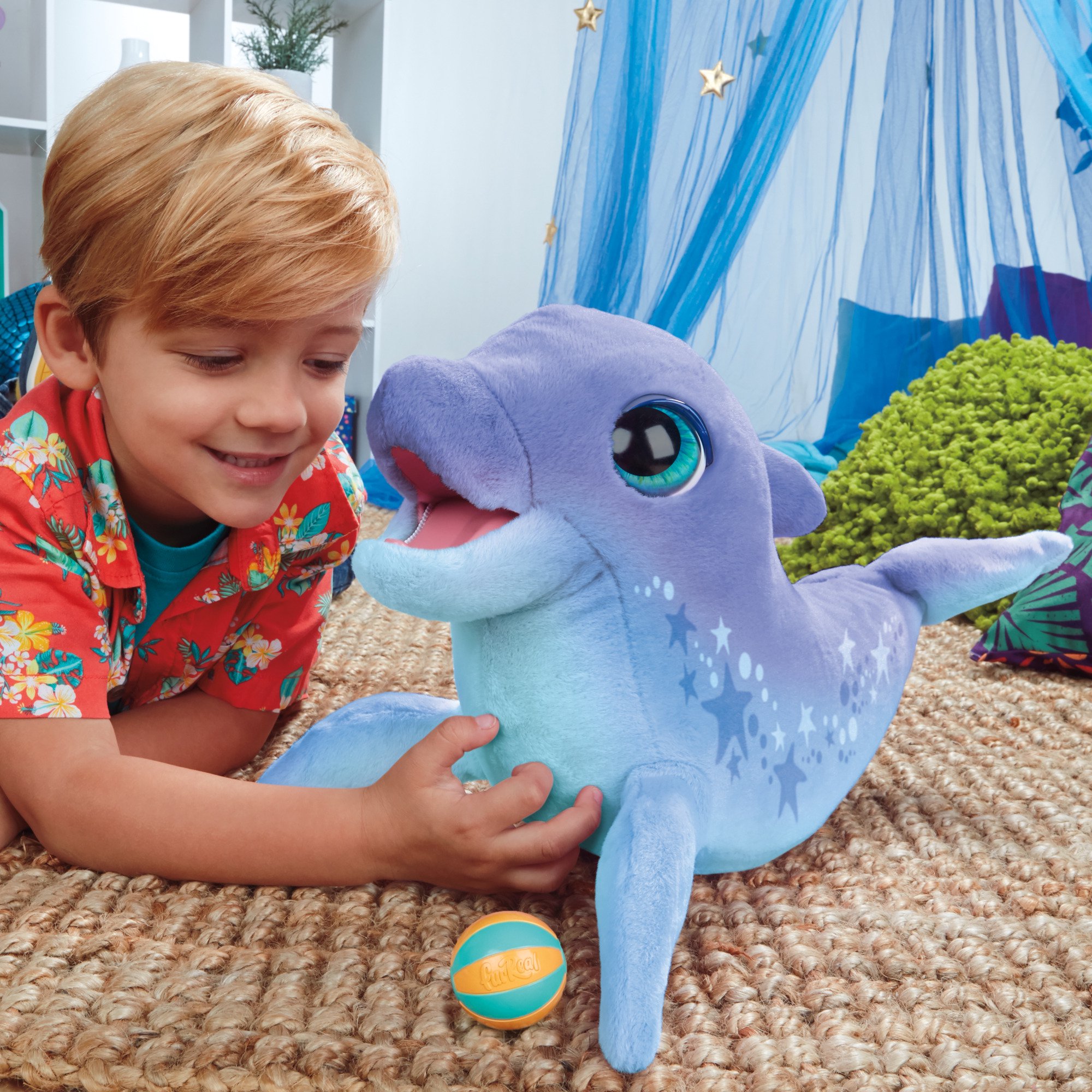 Hasbro FurReal Dazzlin' Dimples My Playful Dolphin, 80+ Sounds, Interactive Toy Electronic Pet