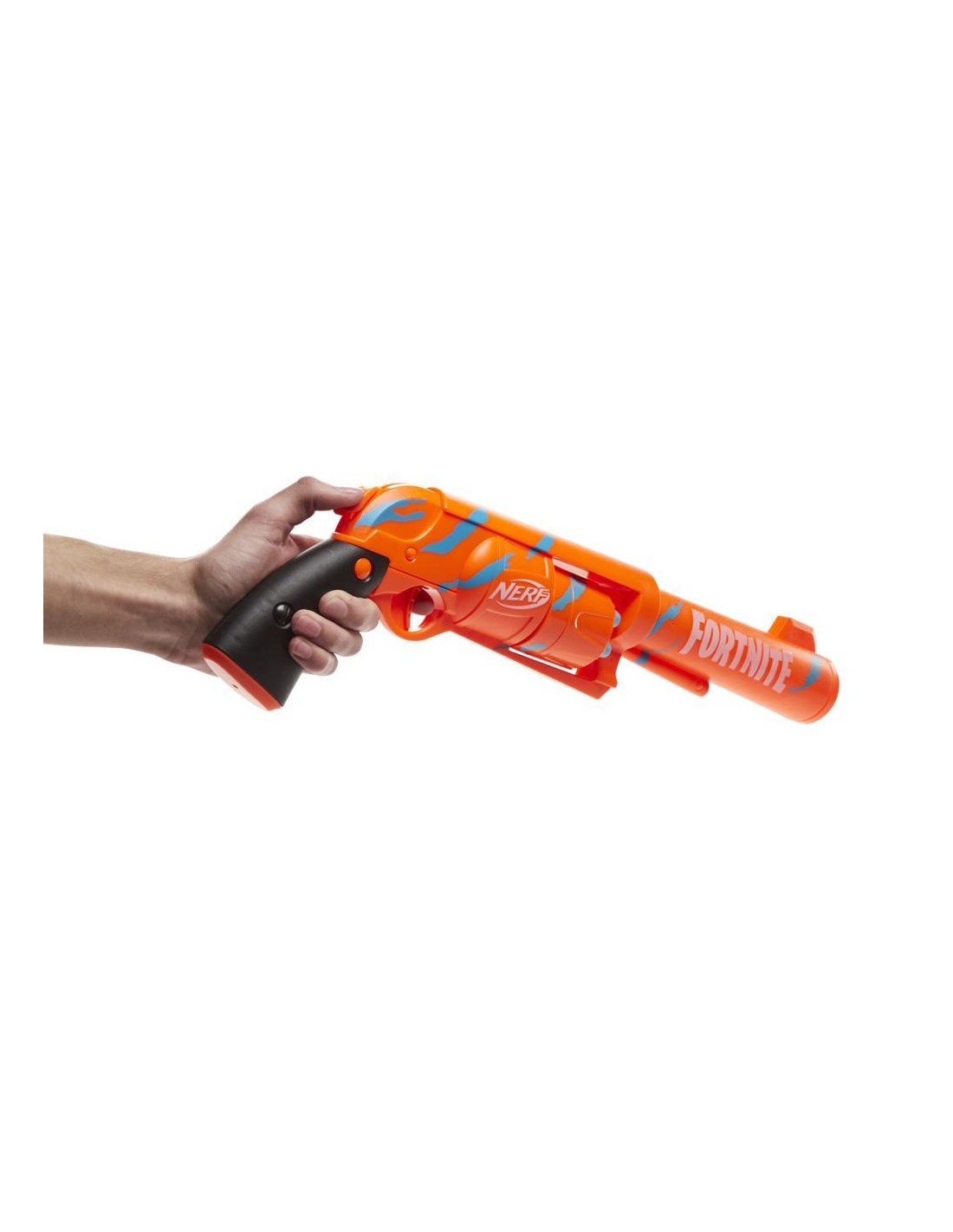 Nerf Fortnite 6-Sh Dart Blaster -- Camo Pulse Wrap, Hammer Action Priming, 6-Dart Drum, 6 Nerf Elite Darts F2678