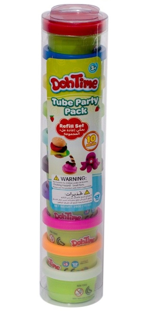 Toy Pro Doh Time Party Tube Pack 10 Pcs (1 Oz)