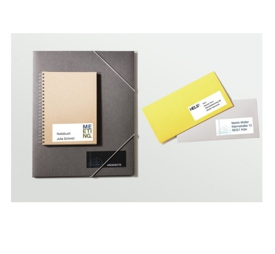Avery Multipurpose labels in A4 sheet with ultragrip, 210 x 148 mm, 2 Labels Per Page - Pack of 10 - white