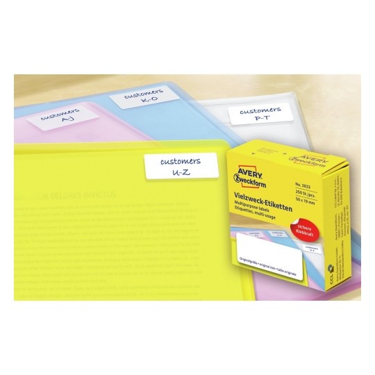 Avery Labels for Handwriting With Dispenser, 250 Labels