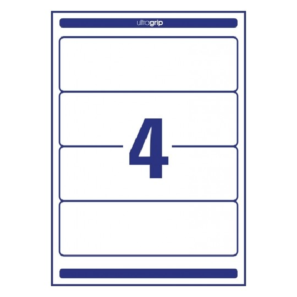 Avery Filing Labels in A4 Sheet, 59 x 192 (W x H mm),120 Labels - 30 Pages - White