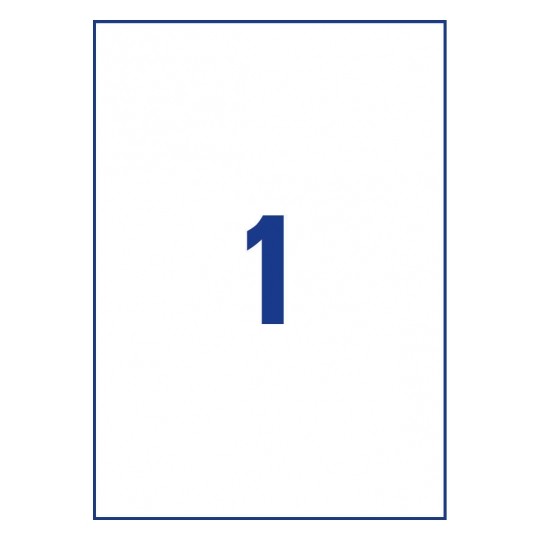 Avery Mailing Labels In A4 Sheet,210 x 297 (W x H mm), 25 Labels - 25 Pages