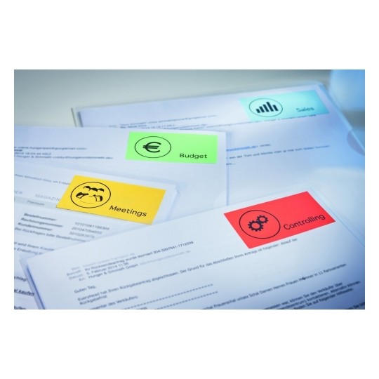 Avery Coloured Labels In A4 Sheet, 100 Labels - 100 Pages, Red