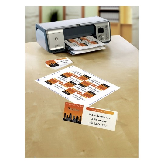 Avery 100 Place Cards - White Matt 185g