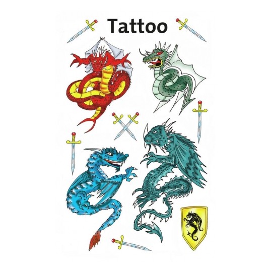 Avery Temporary Kids Tattoo, 11 Dragon Tattoos Per 1 Page